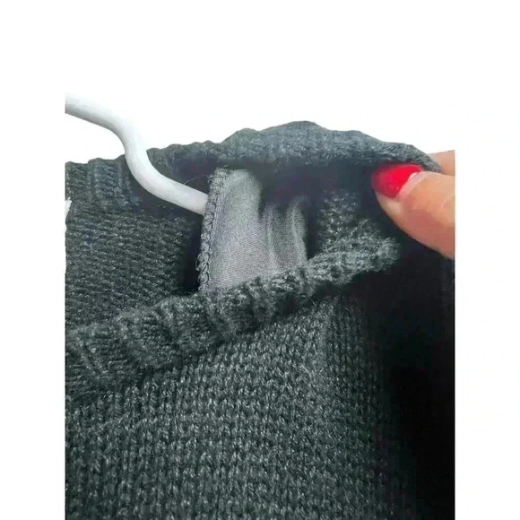 Tiara International Black Snowflake Sweater Christmas Cardigan Medium - Picture 5 of 7